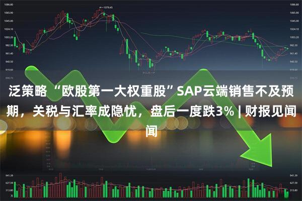泛策略 “欧股第一大权重股”SAP云端销售不及预期，关税与汇率成隐忧，盘后一度跌3% | 财报见闻